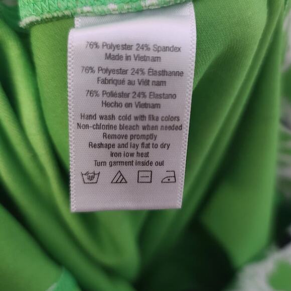 Alo Yoga Green Palm Print Airbrush Cropped Leggings Size S - Picture 5 of 5